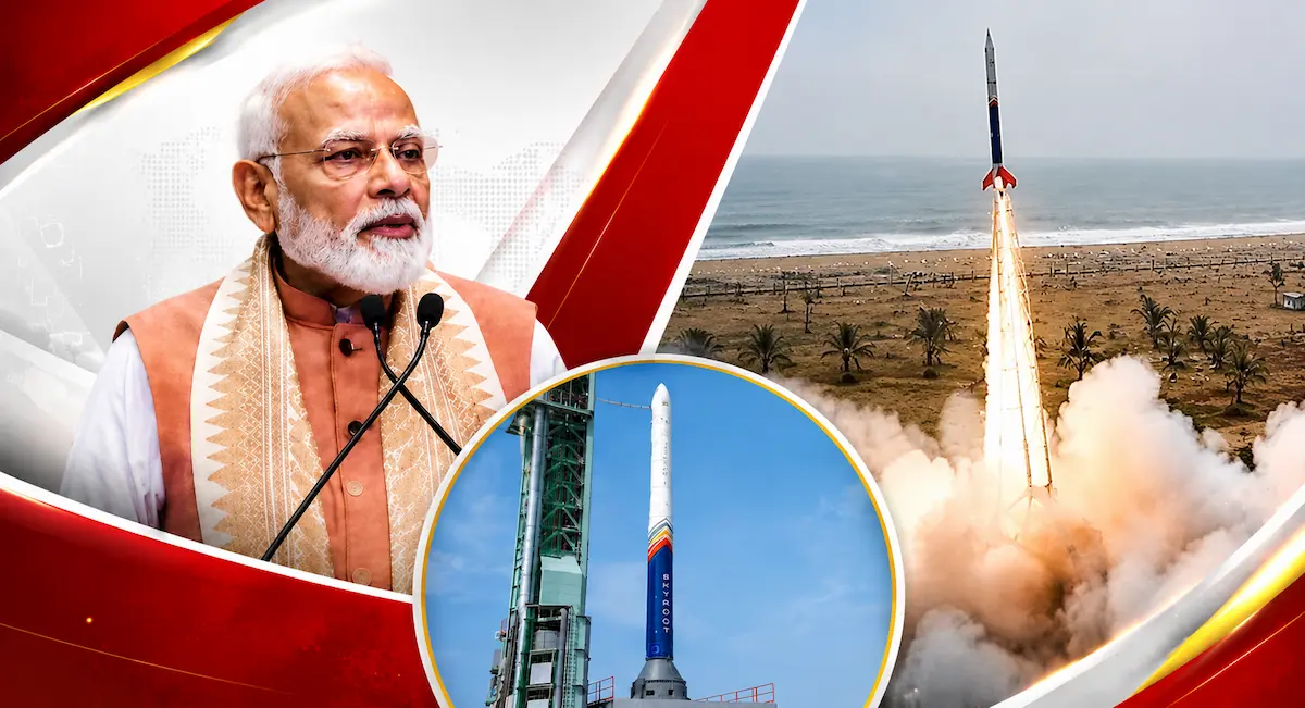 Skyroot Vikram-1 लॉन्च: भारत का पहला निजी ऑर्बिटल रॉकेट सफल, PM मोदी ने दी बधाई